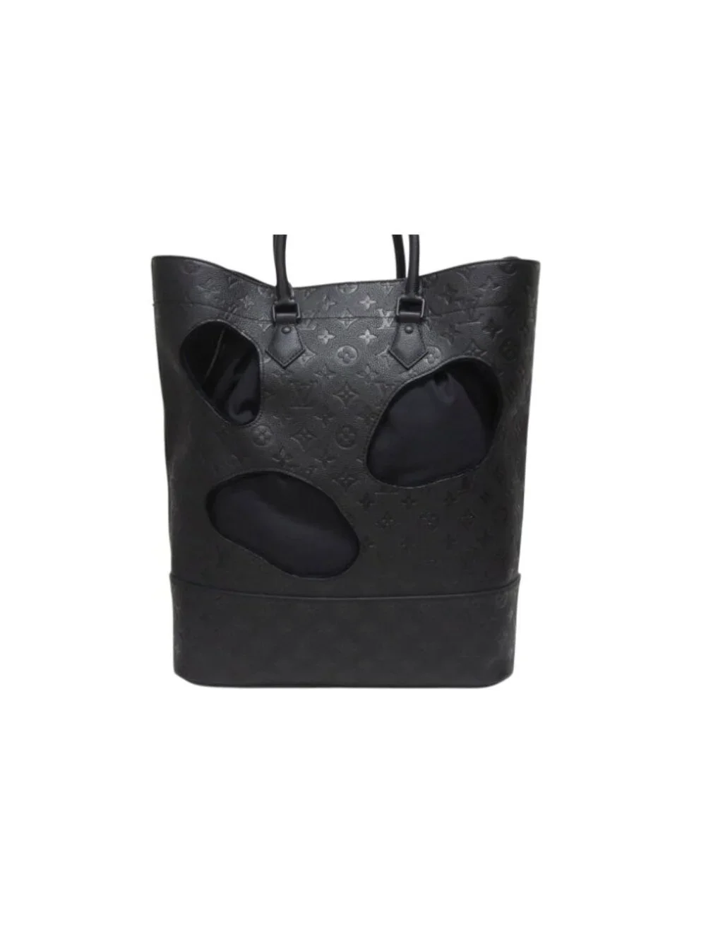 Louis Vuitton Comme Des Garcons Rei Kawakubo Tote Bag with Holes MM Monogram